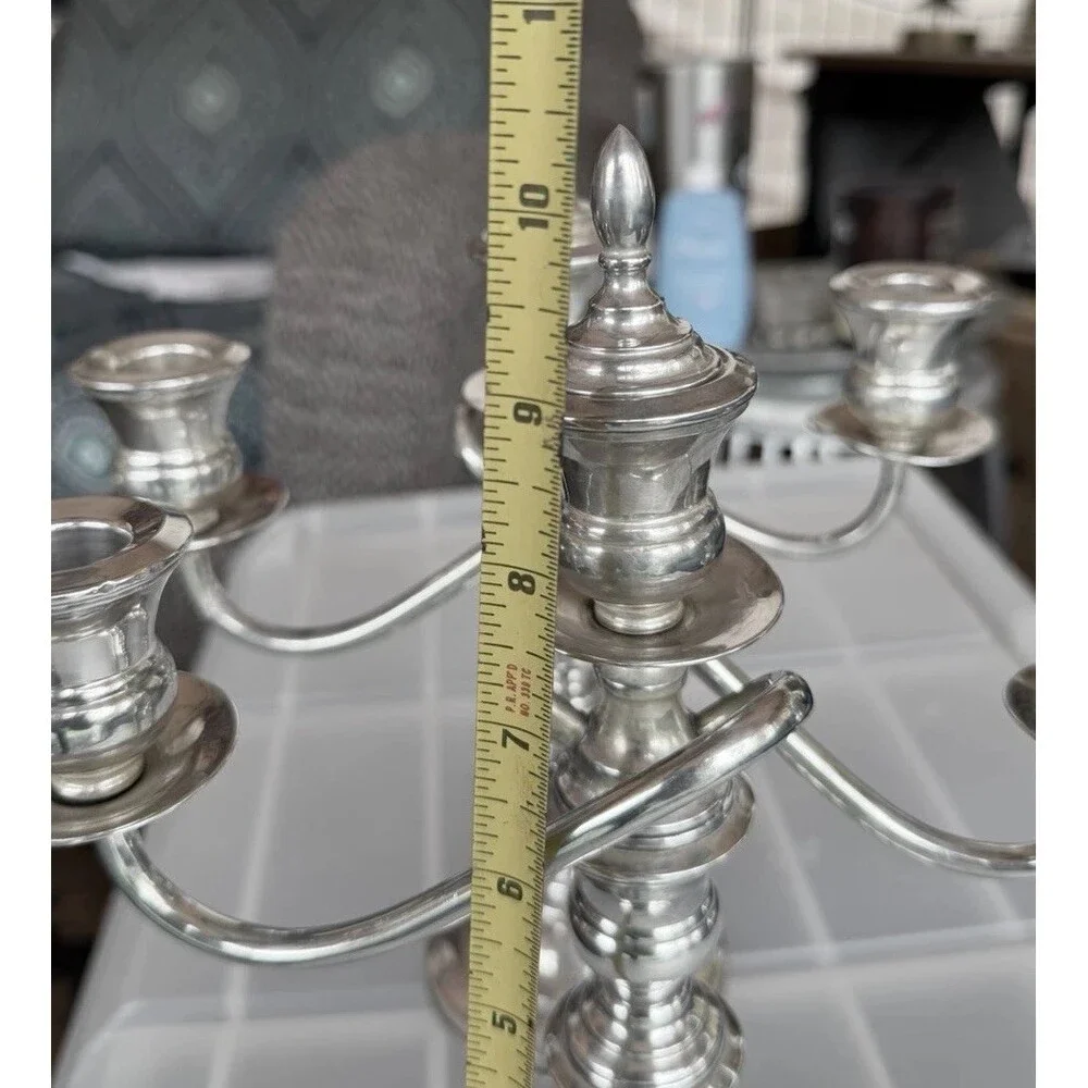 VNTG Gorgeous (2) Pair Sterling .950 Silver Candelabras 10.5”H/9.5”W / ROMO GOTH